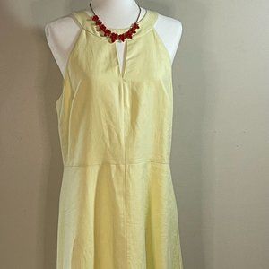 Ann Taylor NWT, Lined, Linen Summer Dress, Size 14